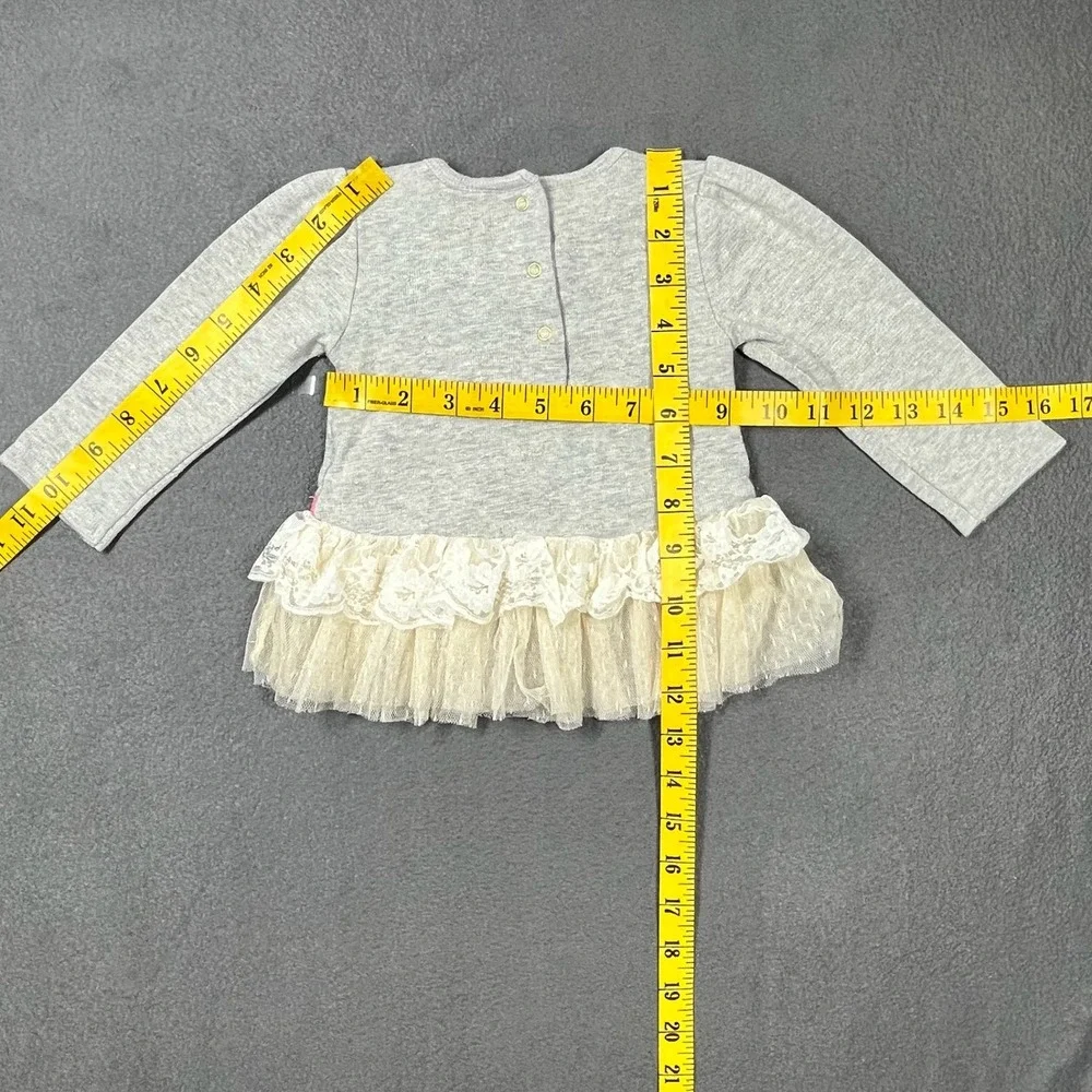 Vintage Truly Scrumptious by Heidi Klum Baby Tutu Dress Gray Glitter‎ Crown 12M